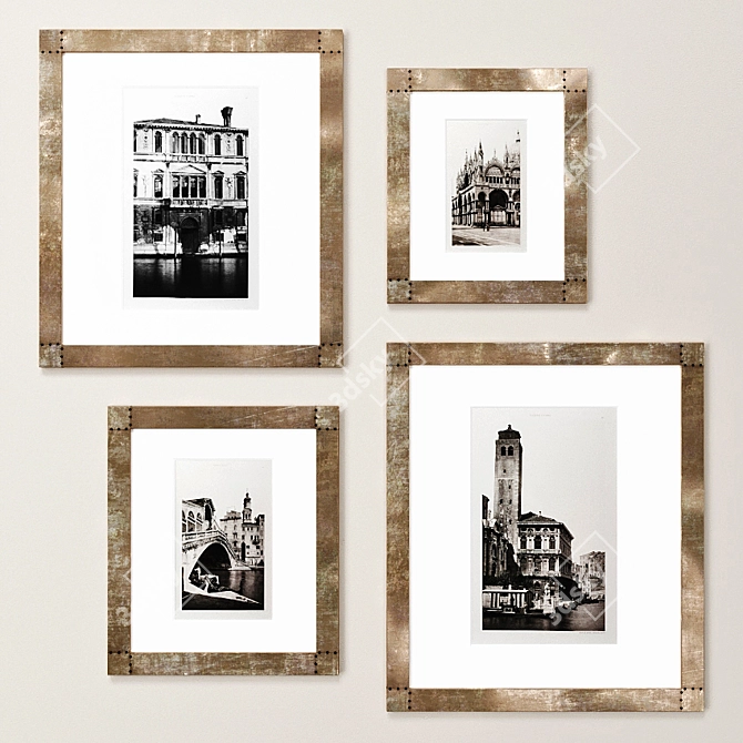 Venice Photo Set - Metal Frames 3D model image 1