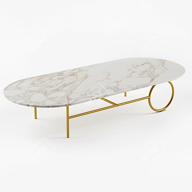 Elegant Minotti Ring Table 3D model image 1