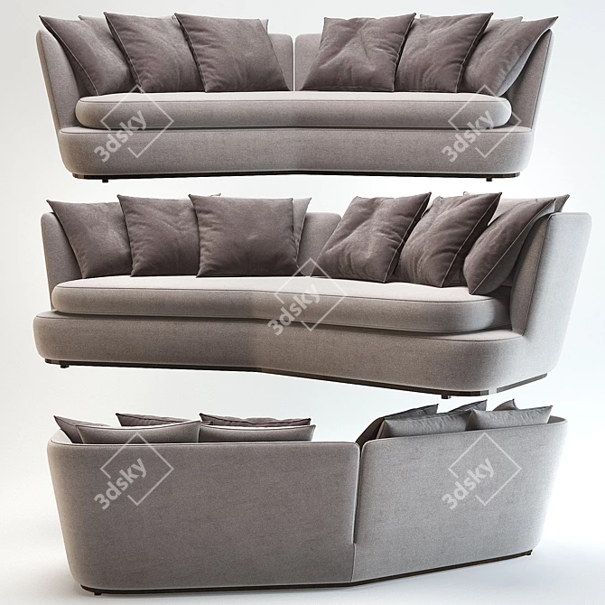 Luxurious Apollo Sofa by B&B Italia 3D model image 1