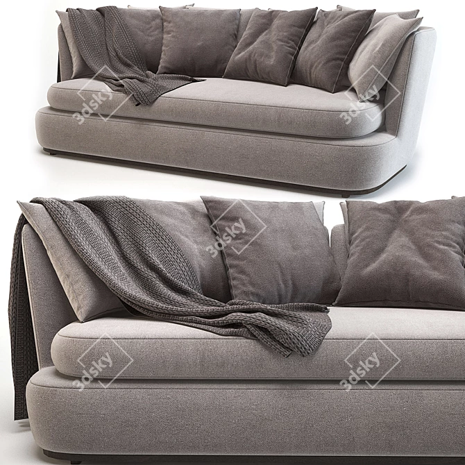 Elegant B&B Italia Apollo Sofa 3D model image 1