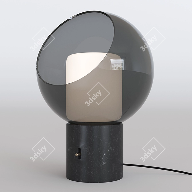 Scandinavian Marble Table Lamp 3D model image 1