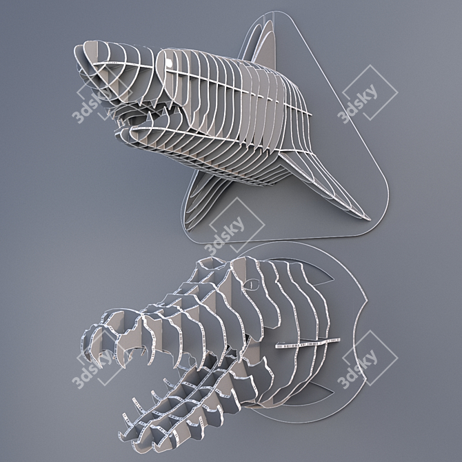 Wildlife Plywood Trophy Collection 3D model image 3