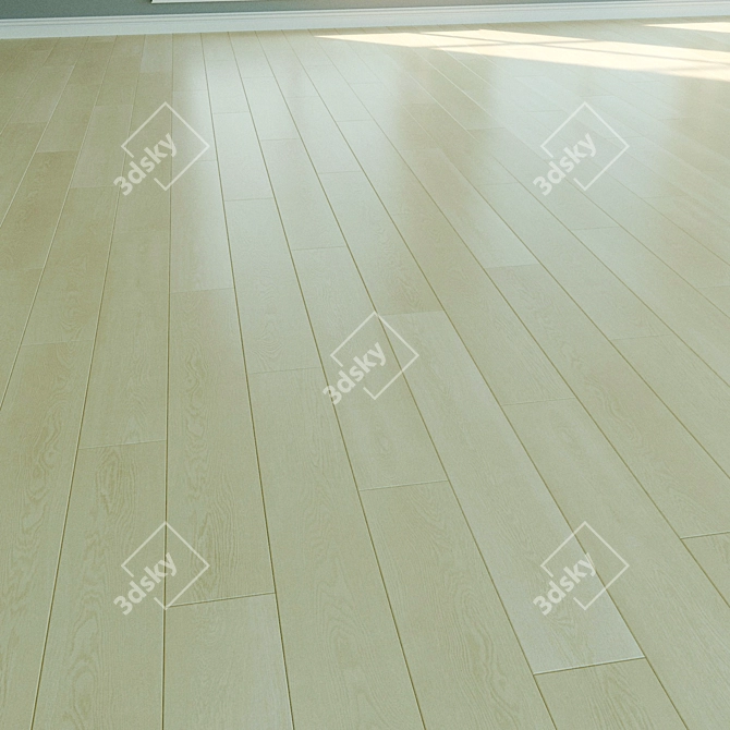 Natural Wood Laminate Parquet 3D model image 2