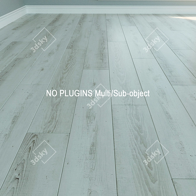 Natural Wood Laminate Flooring 3D model image 1