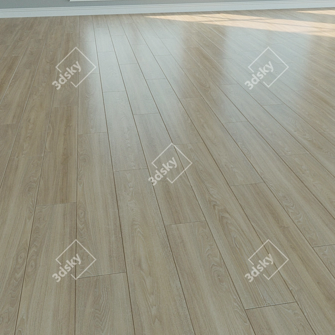 Natural Wood Laminate Flooring 3D model image 2