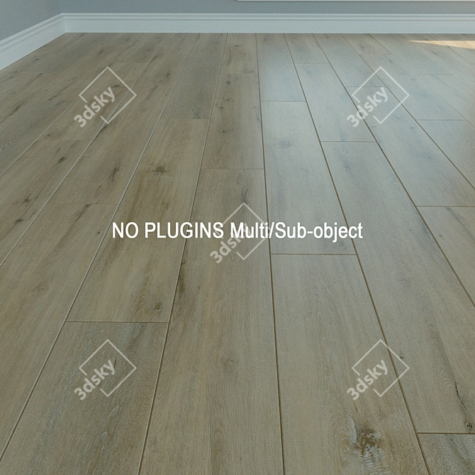 WINEO Laminate Flooring - Natural Wood Finish 3D model image 2