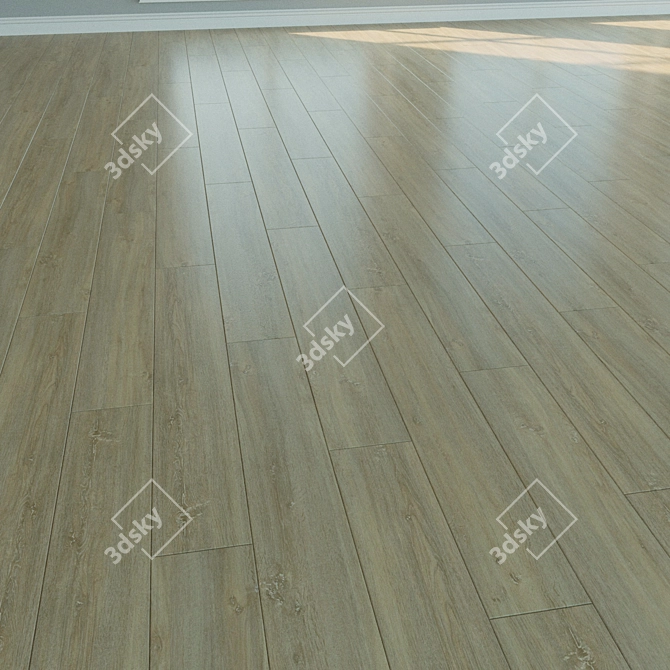 Natural Wood Laminate Flooring 3D model image 3