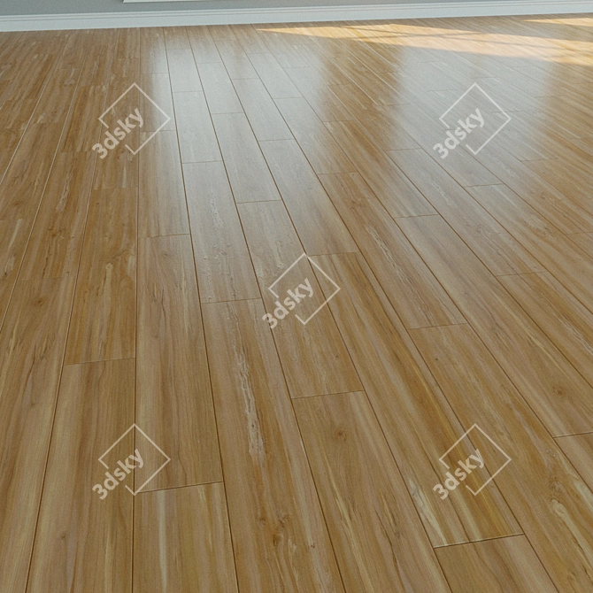 Natural Wood Laminate Flooring 3D model image 2