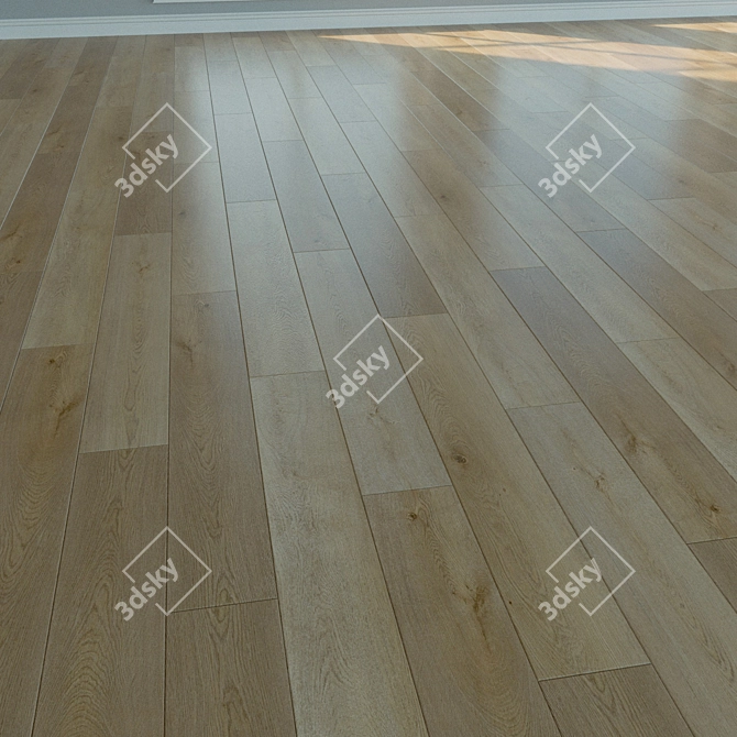 Natural Wood Laminate Flooring 3D model image 2