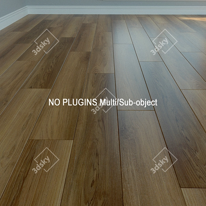 Natural Wood Laminate - Parquet Flooring 3D model image 1