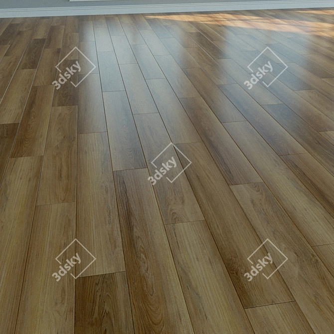 Natural Wood Laminate - Parquet Flooring 3D model image 3