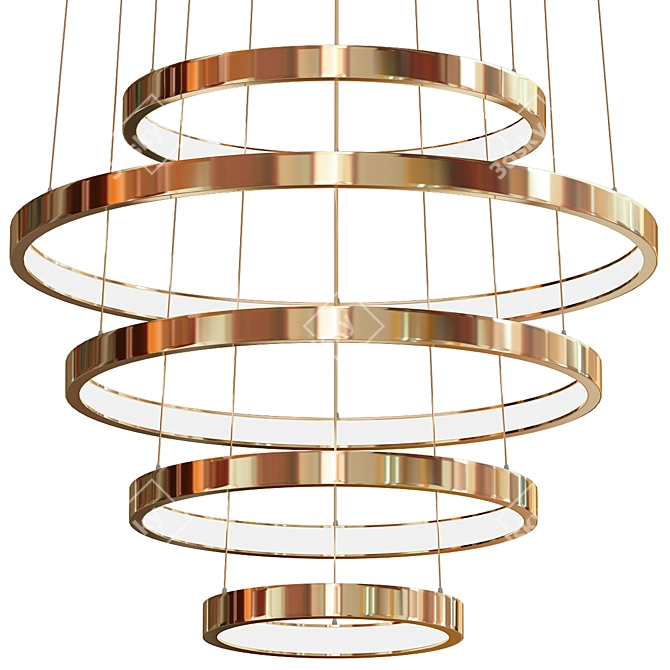 Elegant AURA TASO Pendant Light 3D model image 1