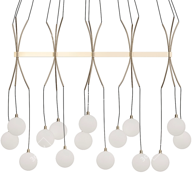 Sklo Drape 15-Light Chandelier 3D model image 1