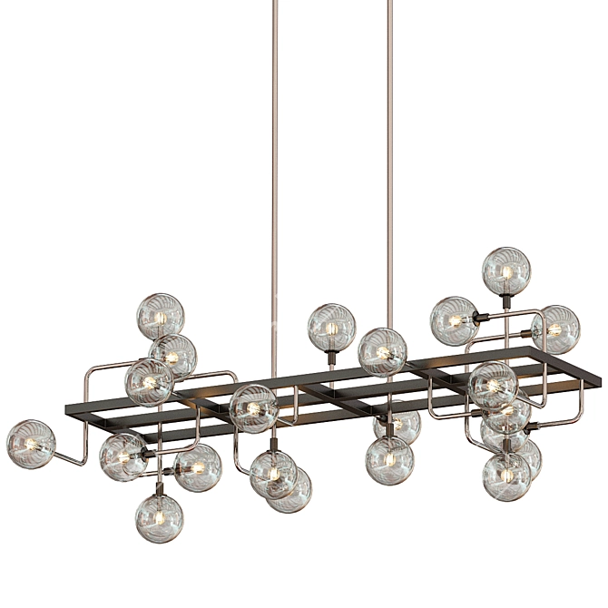 Viaggio Linear Suspension: Illuminating Elegance 3D model image 1