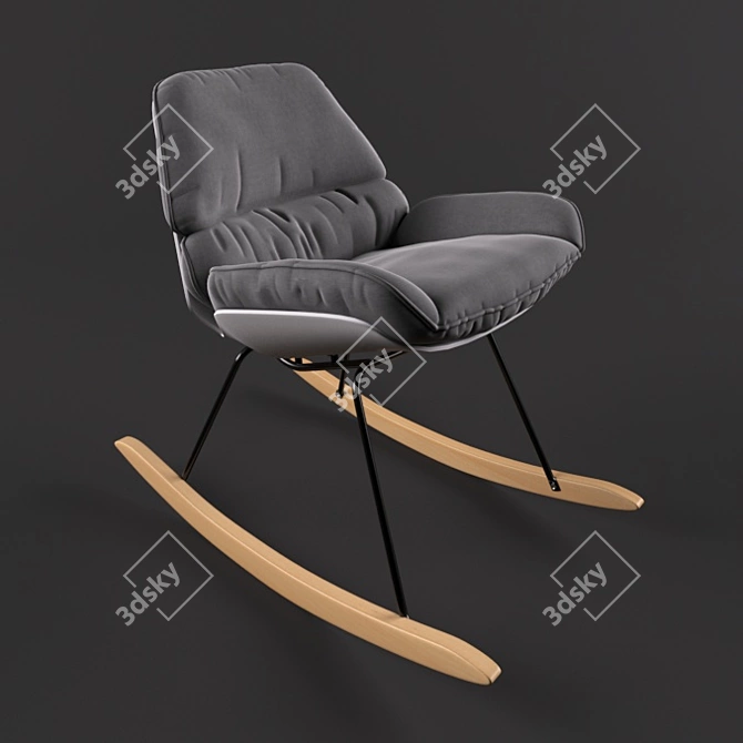 Modern Bay Rocking Chair 3D model image 1