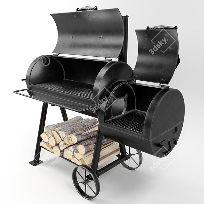 Oklahoma Joe's Highland Smoker: Perfectly Designed for Offset Smoking 3D model image 1