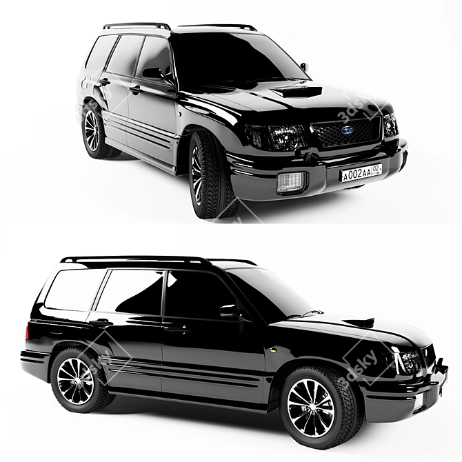 Vintage Subaru Forester Crossover 3D model image 1