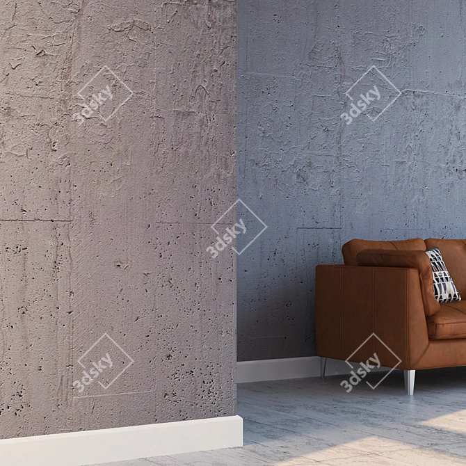 Seamless Concrete Wall Texture 3D model image 3