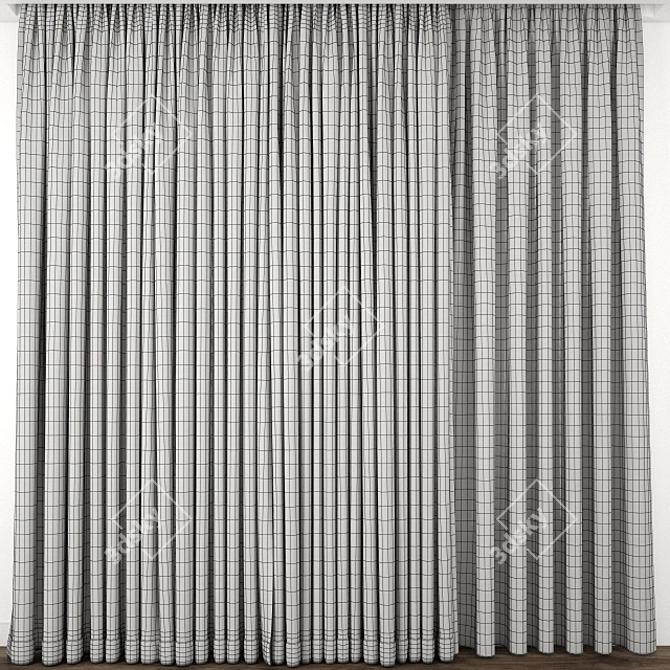 Elegant Curtain Model: Highly Detailed 3D model image 3