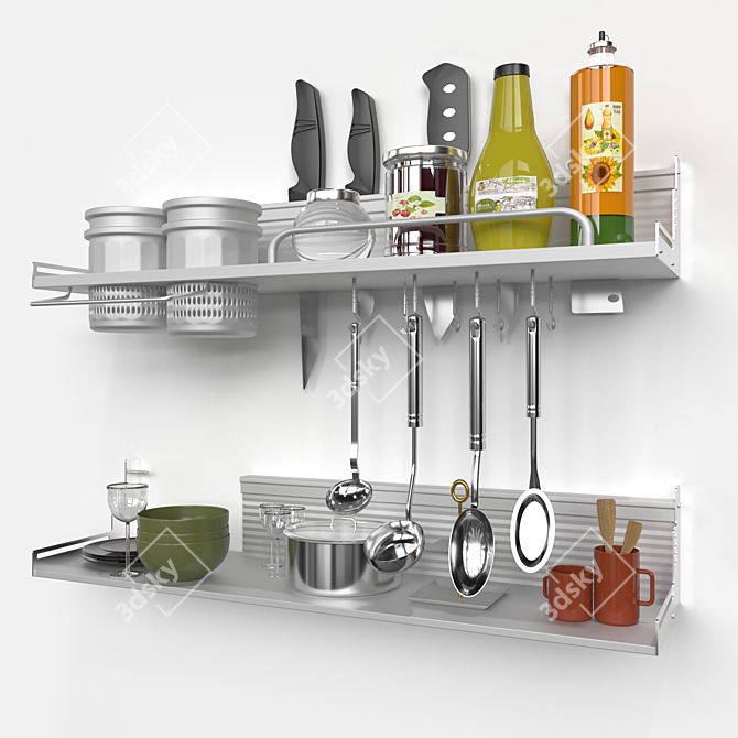 Essential Kitchen Tools 3D model image 1