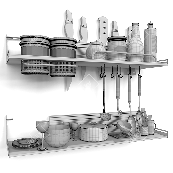 Essential Kitchen Tools 3D model image 3