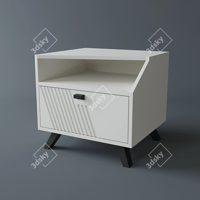 Vesuvius Bedside Table – Stylish & Functional 3D model image 1