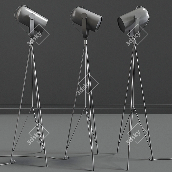 Sleek Carronade 360M Floor Lamp 3D model image 2