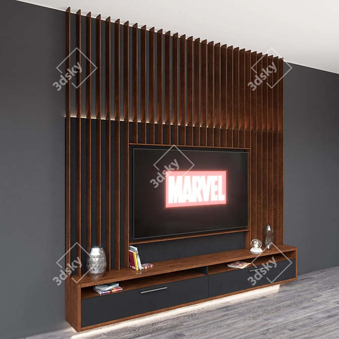 Title: TV-Zone3: Immersive Entertainment Center 3D model image 2