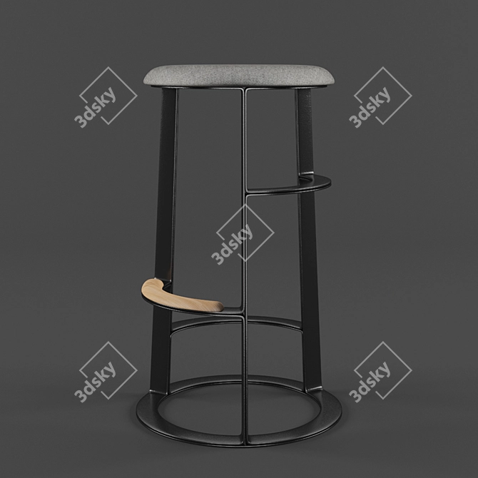 Elegant Tancy Barstool SH750 3D model image 2