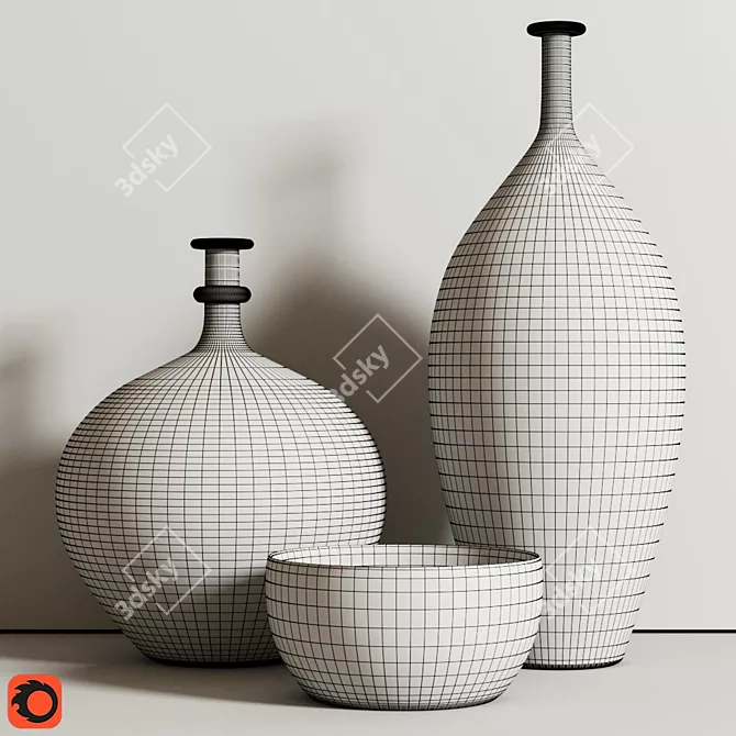 Modern Decor Set 02 - 3D Model 3D model image 3