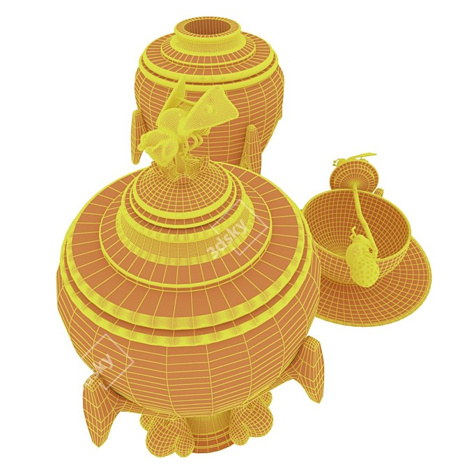 Handcrafted Honeymoon Honey Dipper 3D model image 3