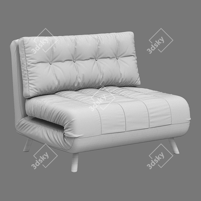 Modern Gold Tampa Chair 3D model image 3