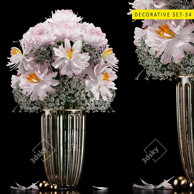 Elegant Decor Set 34 - 3ds Max & Obj 3D model image 1