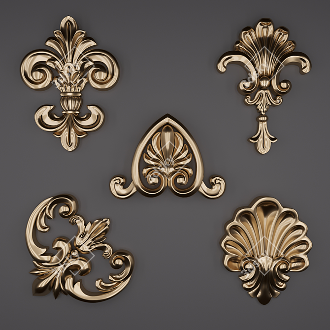 3D TrimOrnaments Pack 3D model image 1