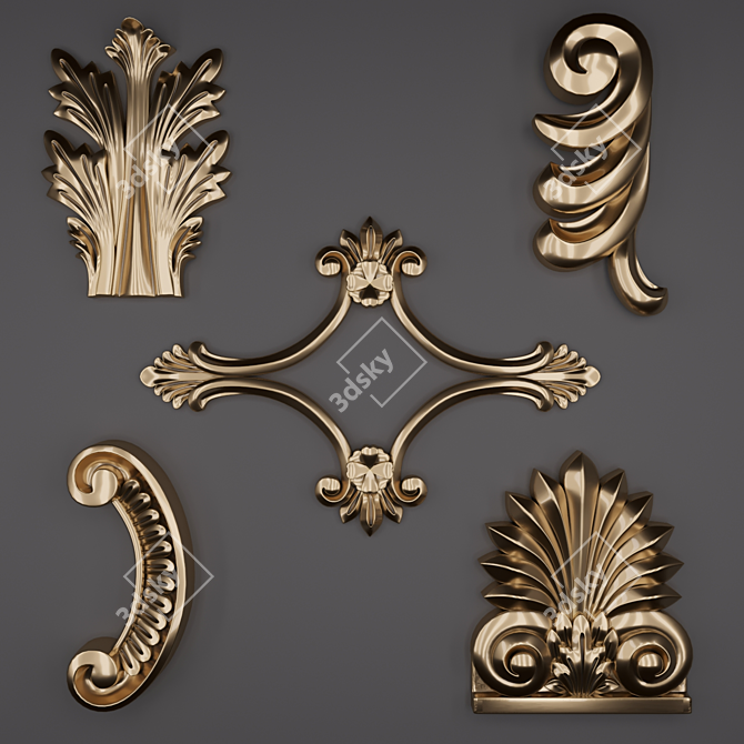 3D TrimOrnaments Pack 3D model image 1