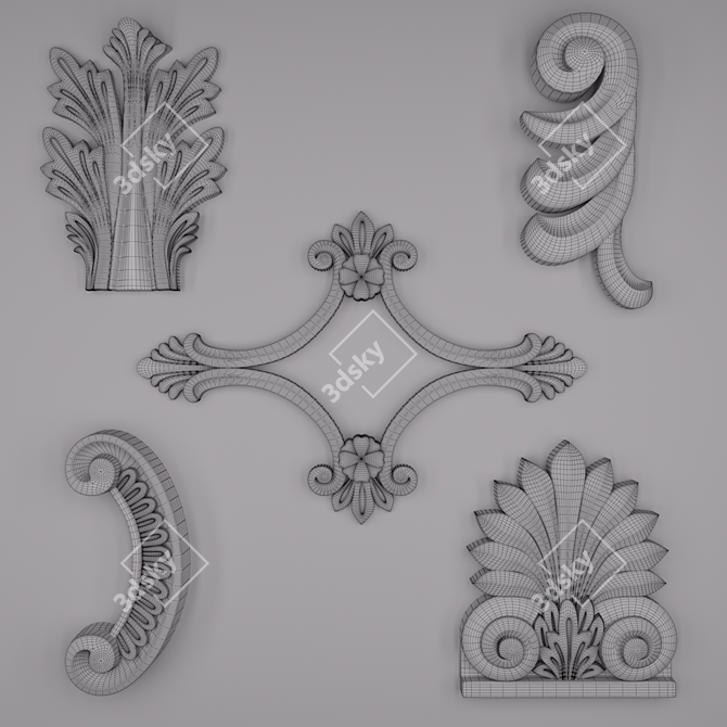 3D TrimOrnaments Pack 3D model image 2