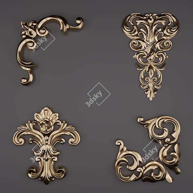 3D TrimOrnaments Pack 3D model image 1