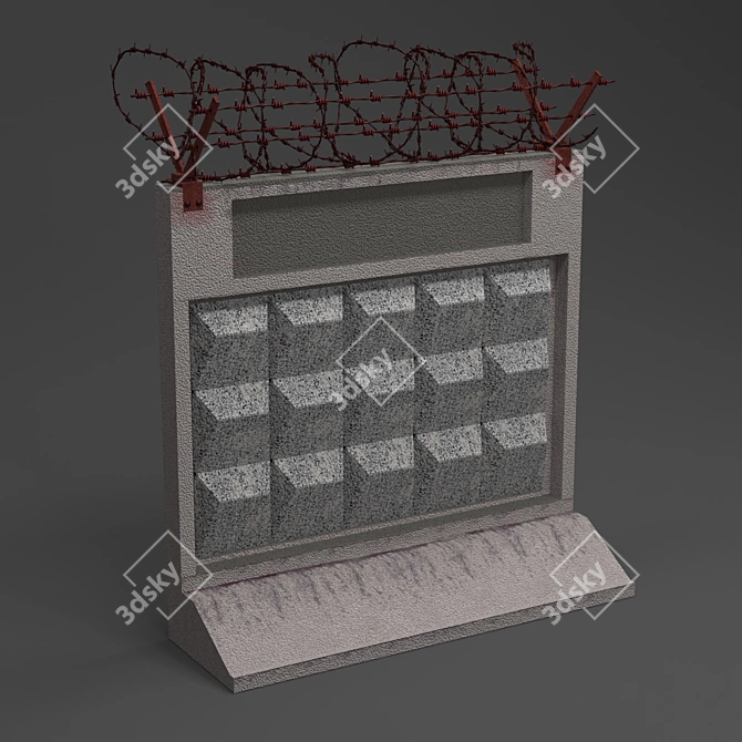 Title: Stronghold Wall: Ultimate Security Solution 3D model image 1