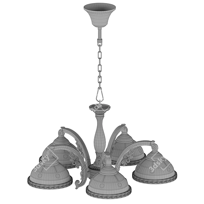 Elegant Bristol Chandelier 3D model image 3