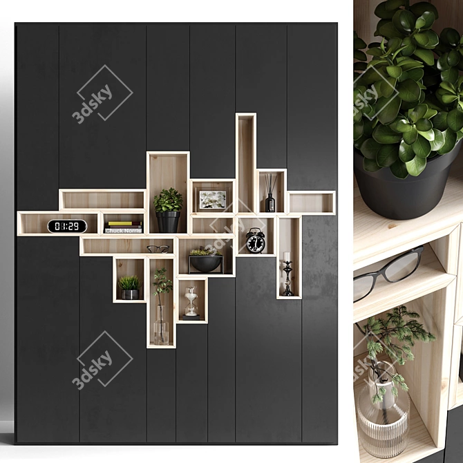 Modern Wooden Cupboard: Versatile Design for Any Room 3D model image 1