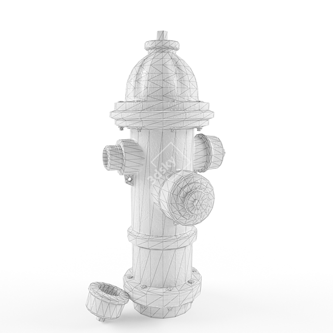 Title: High-Polygon Fire Hydrant 3D model image 2