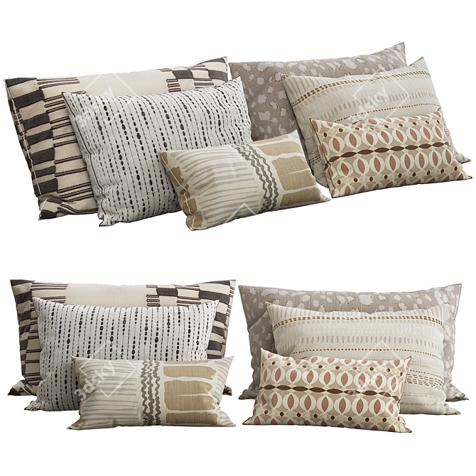 Comfy Cushion Collection 3D model image 1