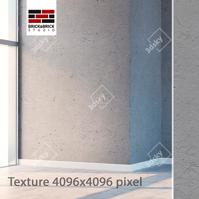 Seamless Plaster 316 - High Detail Texture 3D model image 1