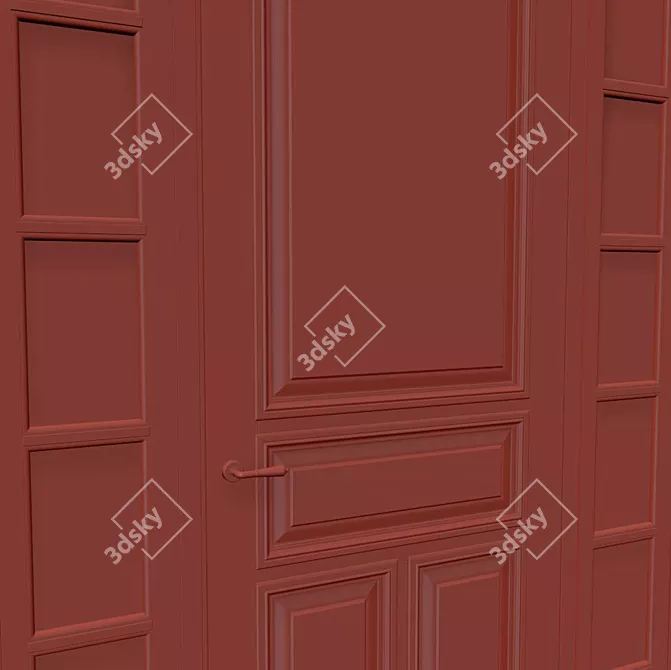 Elegance Beyond Measure: Classic Entry Doors 3D model image 2