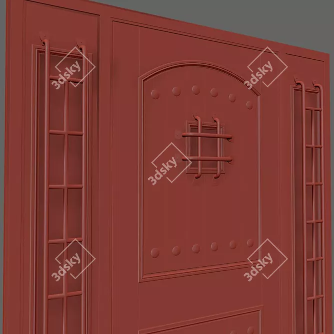  Elegant Entryway: Classic Doors 3D model image 2