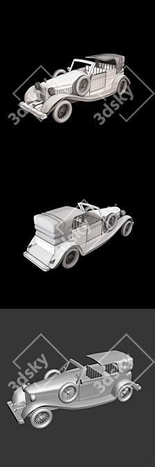 Premium Cadillac Car Toy 3D model image 3