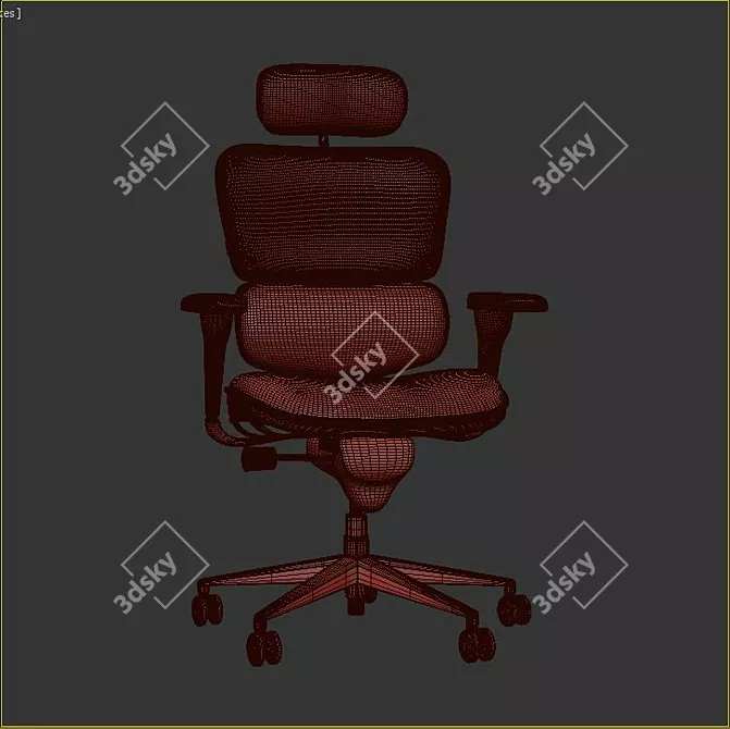 ErgoMesh Conference Chair 3D model image 3