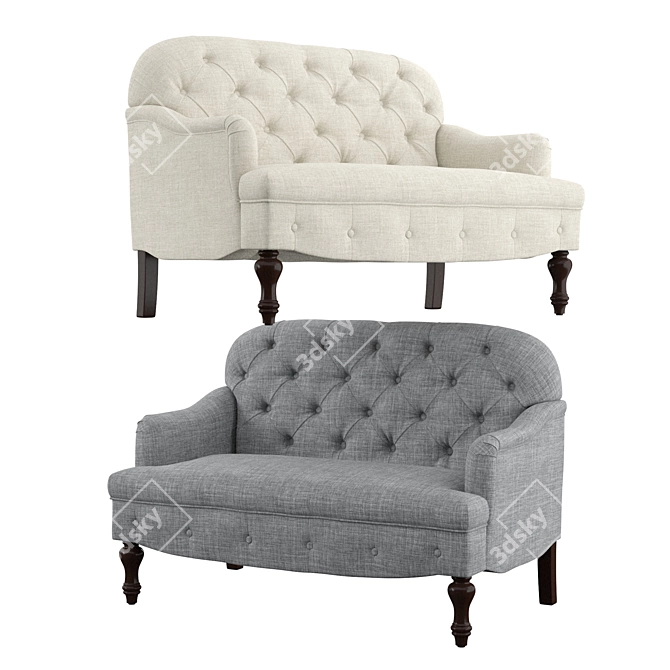 Stylish Janay Loveseat: A Cozy and Elegant Addition to Your Home 3D model image 1