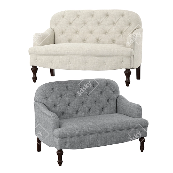 Stylish Janay Loveseat: A Cozy and Elegant Addition to Your Home 3D model image 2