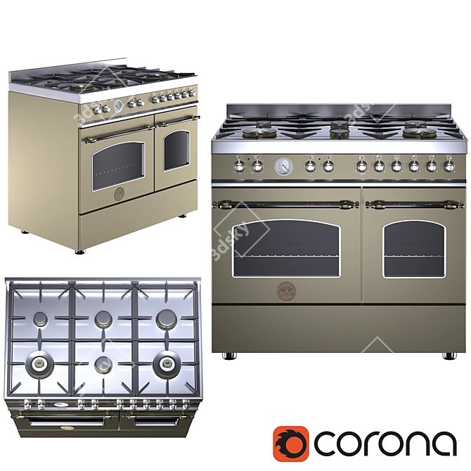 Bertazzoni HERITAGE Gas Stove 3D model image 1